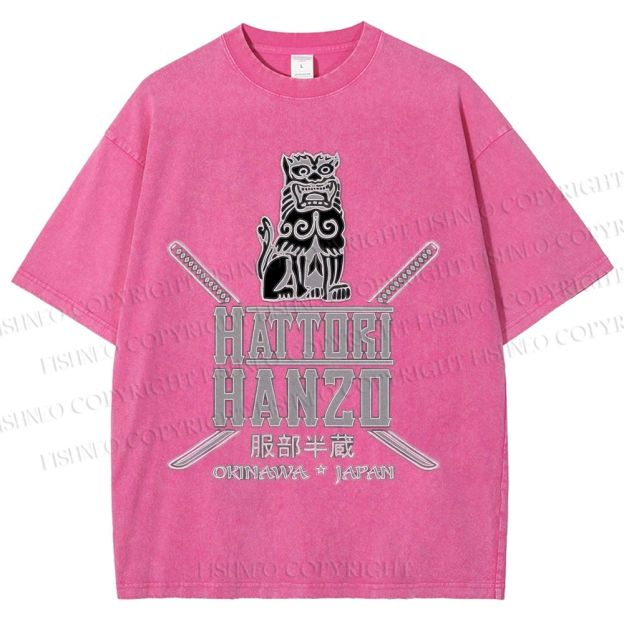 Unisex Hattori Hanzo Printed Washed Tee