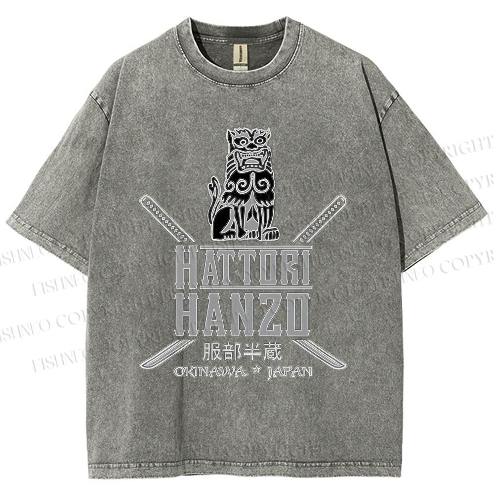 Unisex Hattori Hanzo Printed Washed Tee