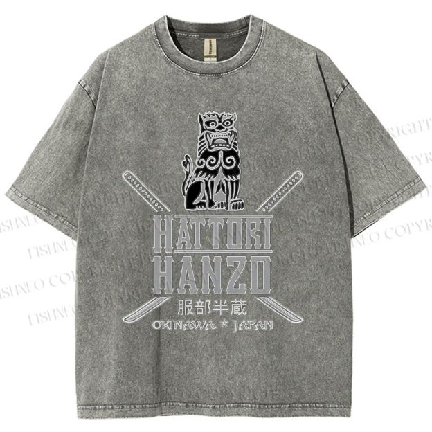 Unisex Hattori Hanzo Printed Washed Tee