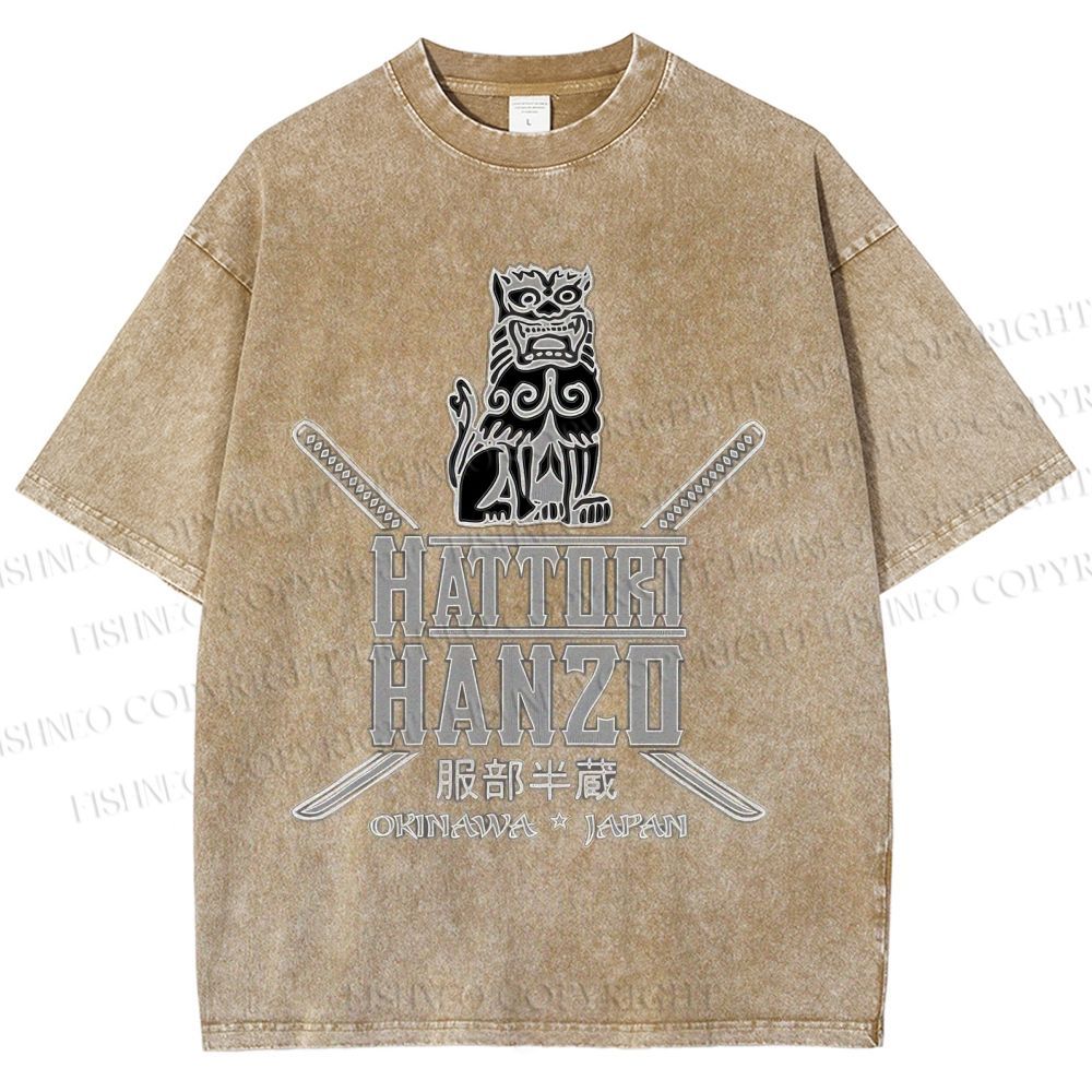 Unisex Hattori Hanzo Printed Washed Tee