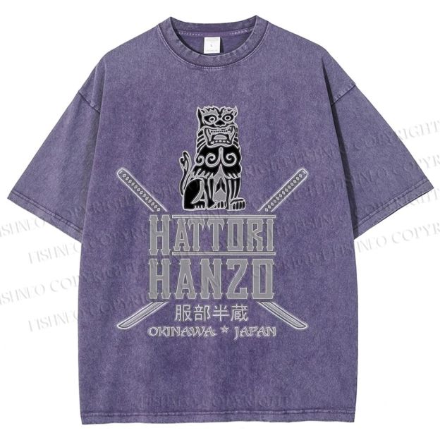 Unisex Hattori Hanzo Printed Washed Tee