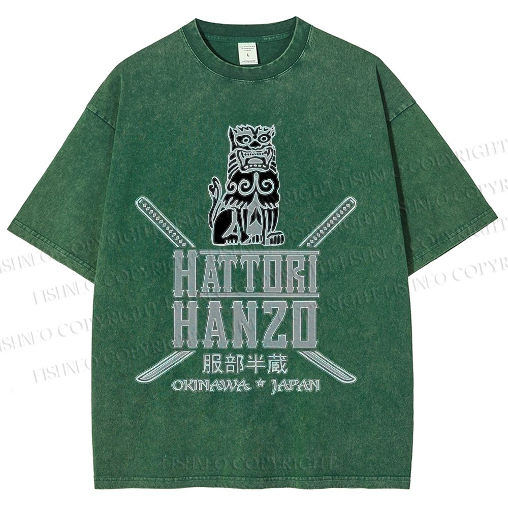 Unisex Hattori Hanzo Printed Washed Tee