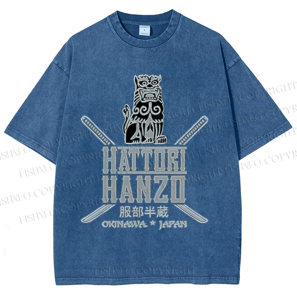 Unisex Hattori Hanzo Printed Washed Tee