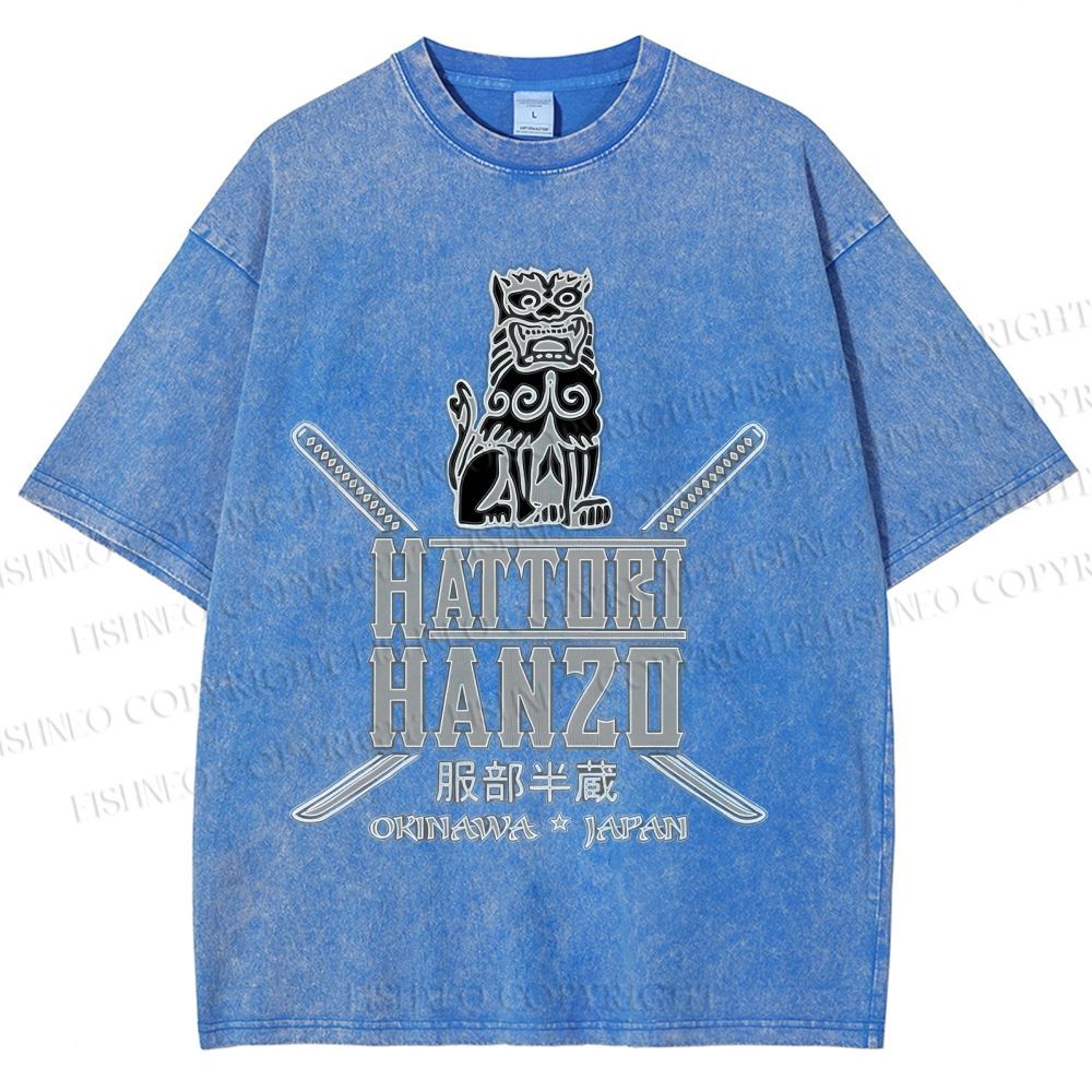 Unisex Hattori Hanzo Printed Washed Tee