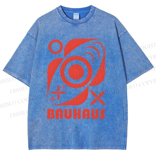 Unisex Bauhaus Geometry Printed Washed Tee