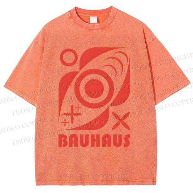 Unisex Bauhaus Geometry Printed Washed Tee