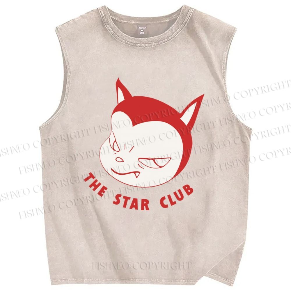 Unisex Yoshitomo Nara The Star Club Printed Washed Tank Top