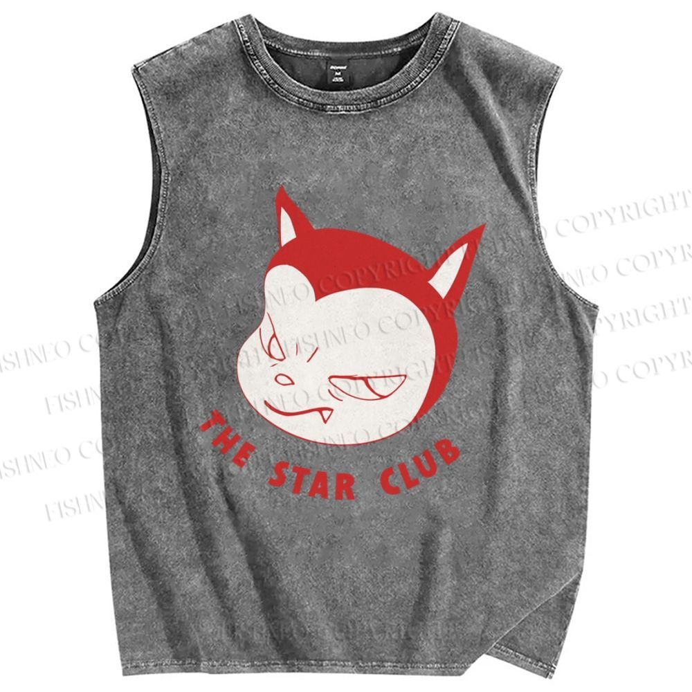 Unisex Yoshitomo Nara The Star Club Printed Washed Tank Top