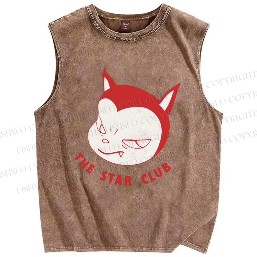 Unisex Yoshitomo Nara The Star Club Printed Washed Tank Top