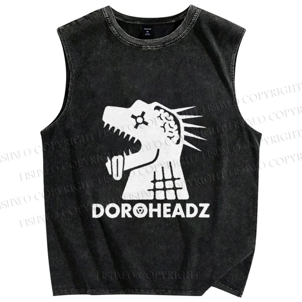 Unisex Dorohedoro Printed Washed Tank Top