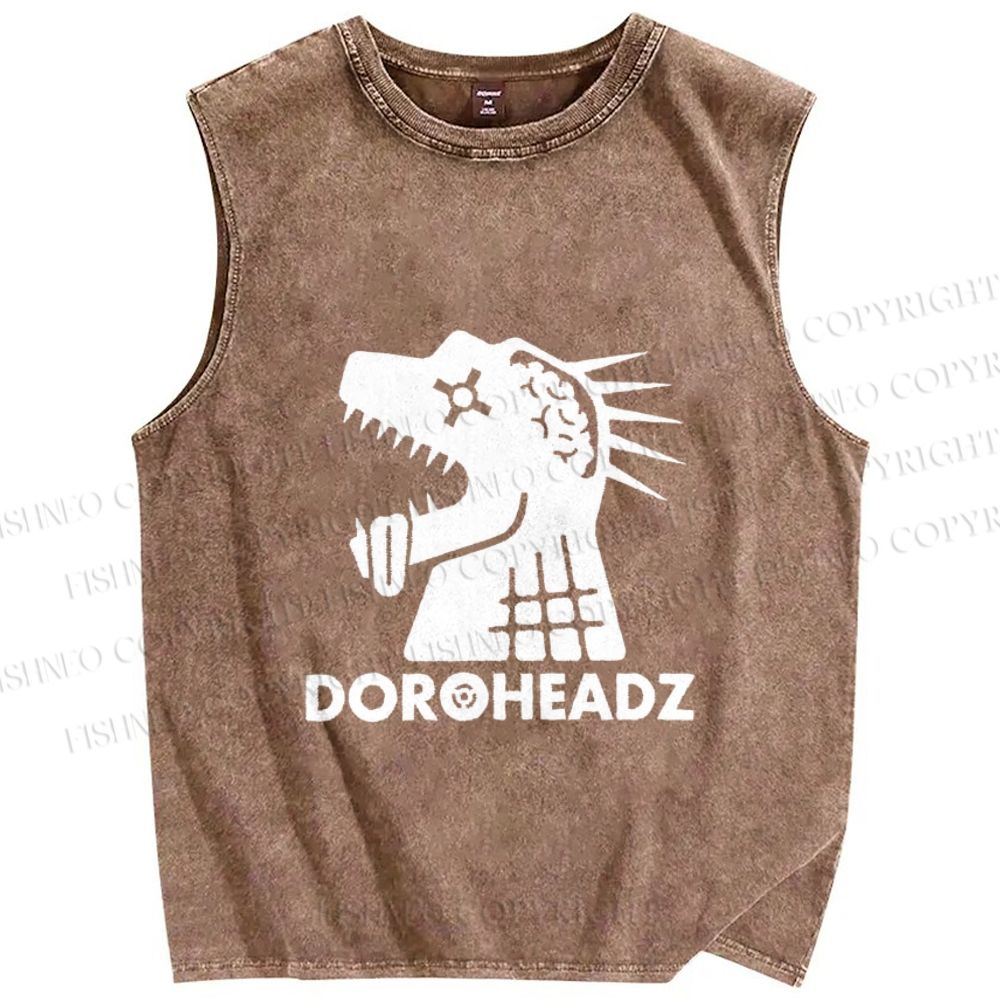 Unisex Dorohedoro Printed Washed Tank Top
