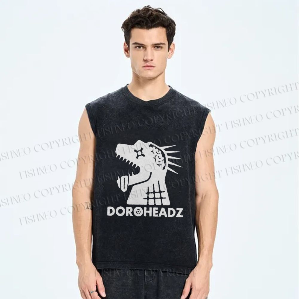 Unisex Dorohedoro Printed Washed Tank Top
