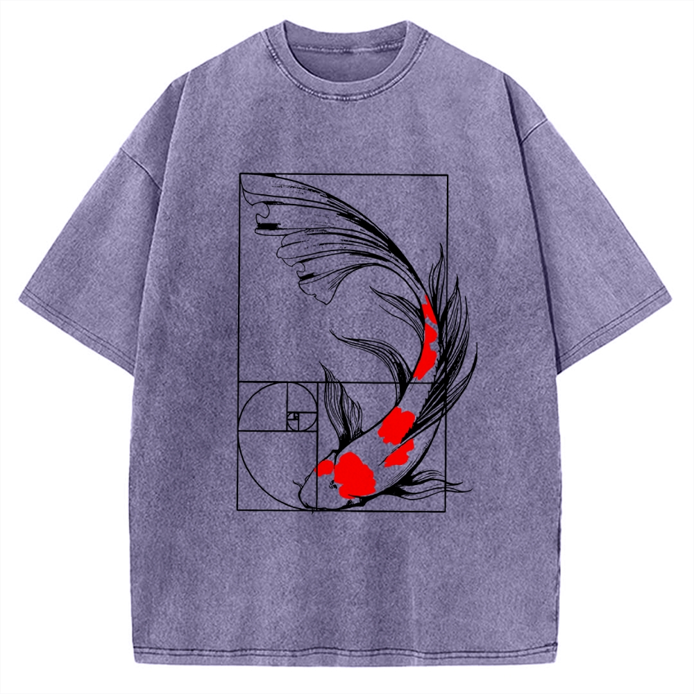 Golden Ratio Koi Vintage Washed T-shirt