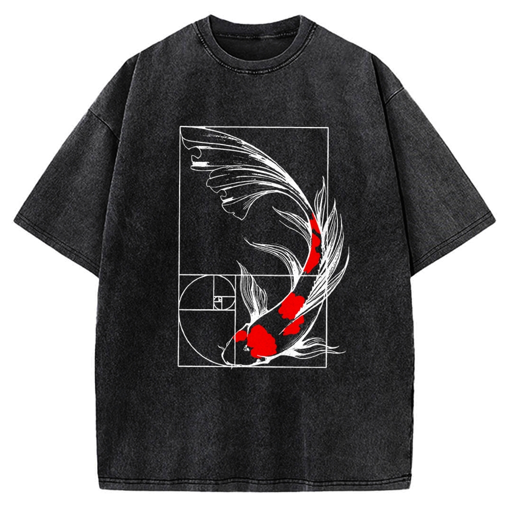 Golden Ratio Koi Vintage Washed T-shirt