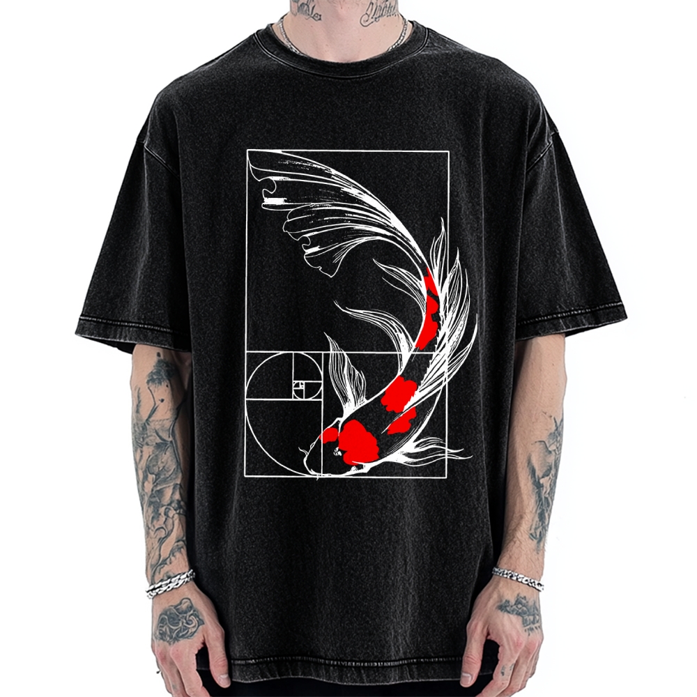 Golden Ratio Koi Vintage Washed T-shirt