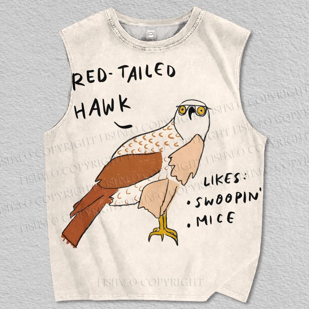 Unisex Red-tailed Hawk Printed Tank Top