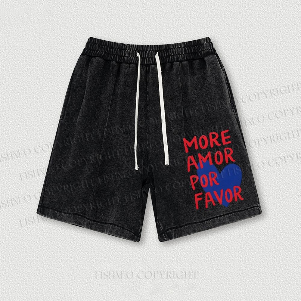 More Amor Por Favor Washed Vintage Shorts