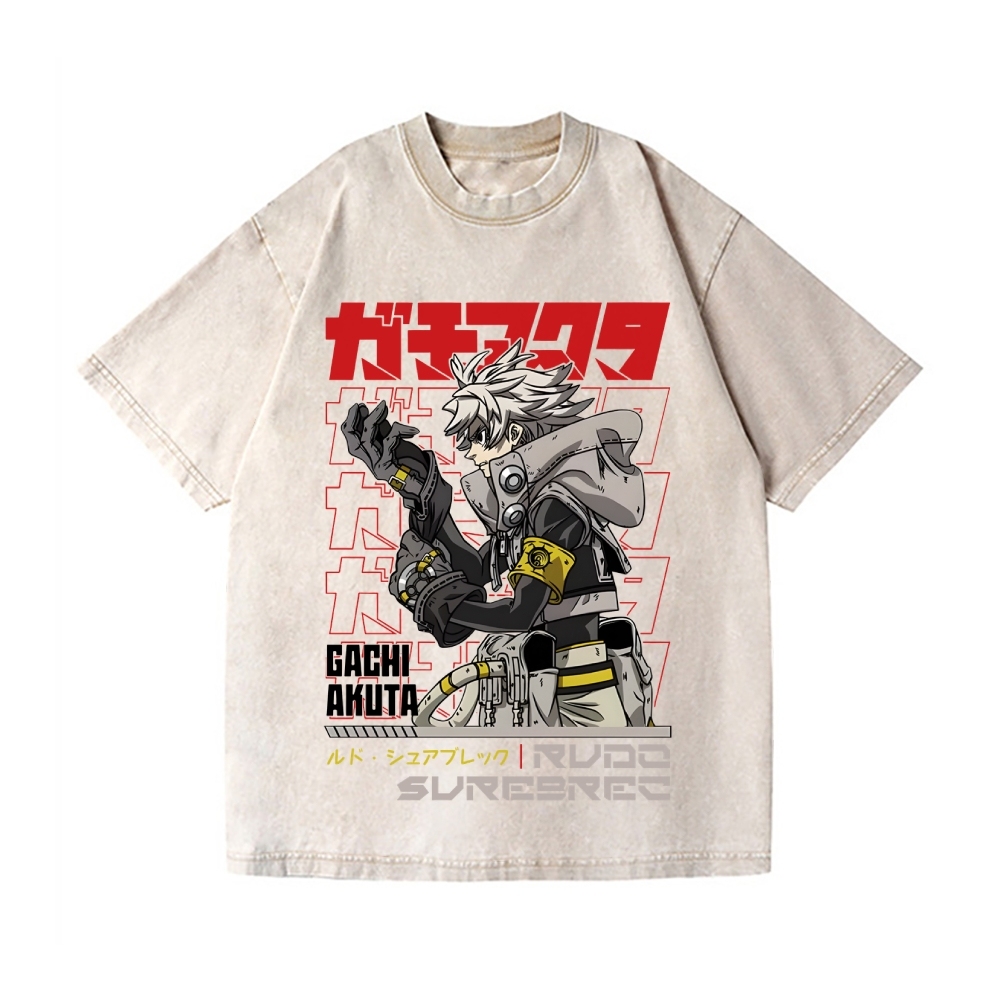 Unisex Gachiakuta Rudo Printed Washed Tee