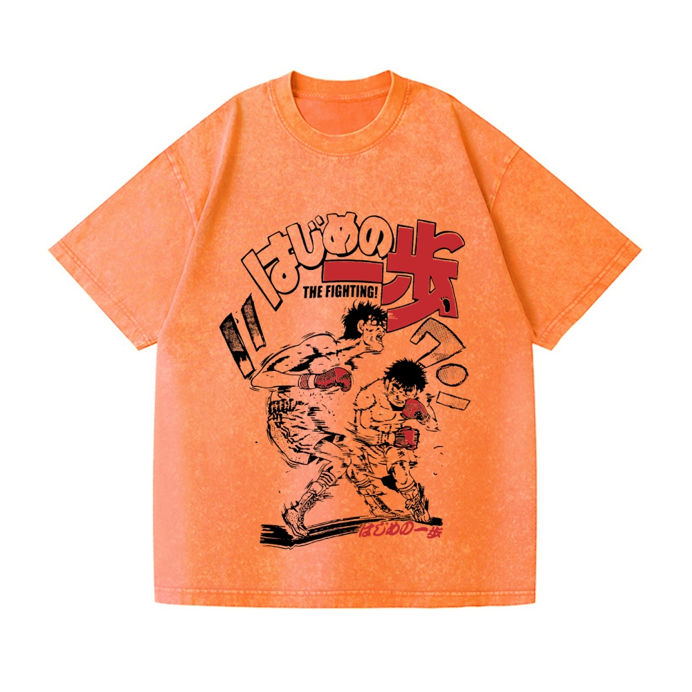 Unisex Hajime no Ippo Printed Washed Tee