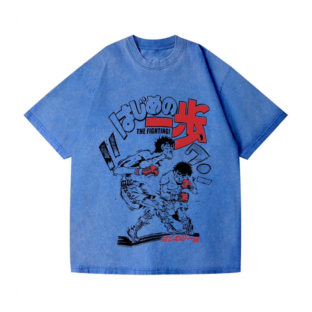 Unisex Hajime no Ippo Printed Washed Tee