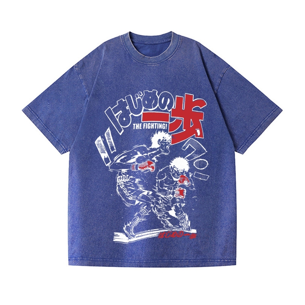 Unisex Hajime no Ippo Printed Washed Tee