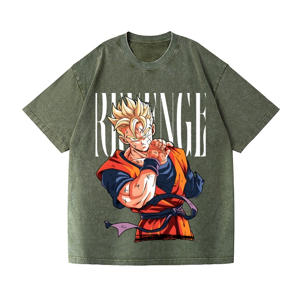 Unisex Dragon Ball Z Gohan Printed Washed Tee