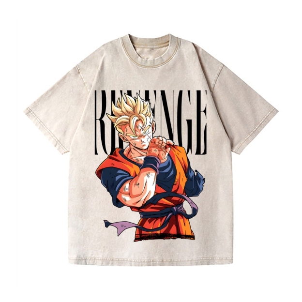 Unisex Dragon Ball Z Gohan Printed Washed Tee