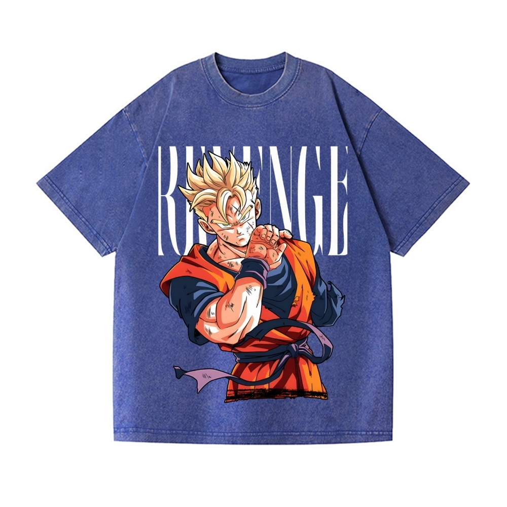 Unisex Dragon Ball Z Gohan Printed Washed Tee