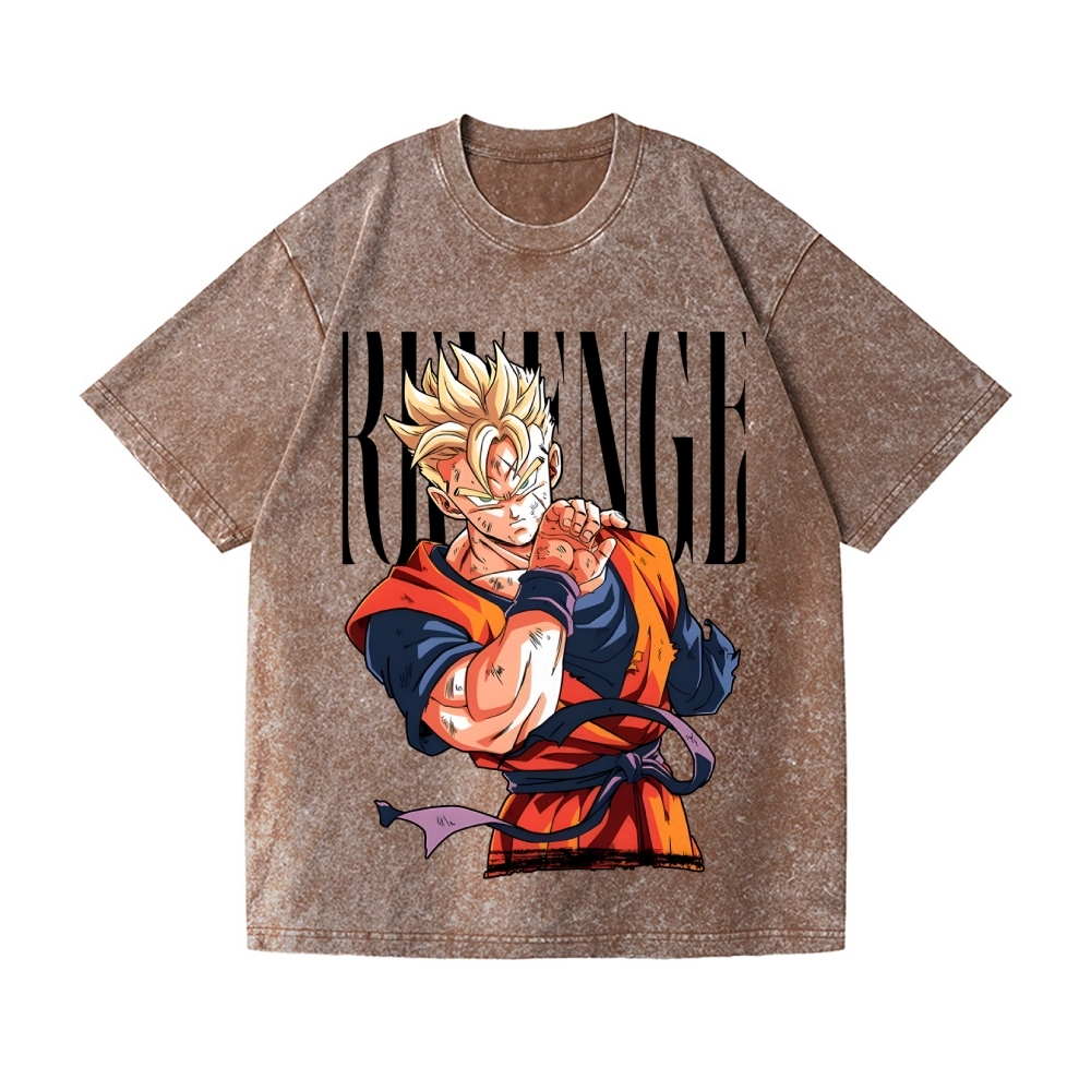 Unisex Dragon Ball Z Gohan Printed Washed Tee