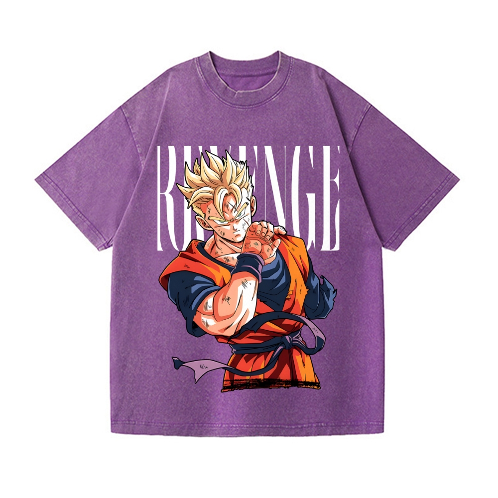 Unisex Dragon Ball Z Gohan Printed Washed Tee
