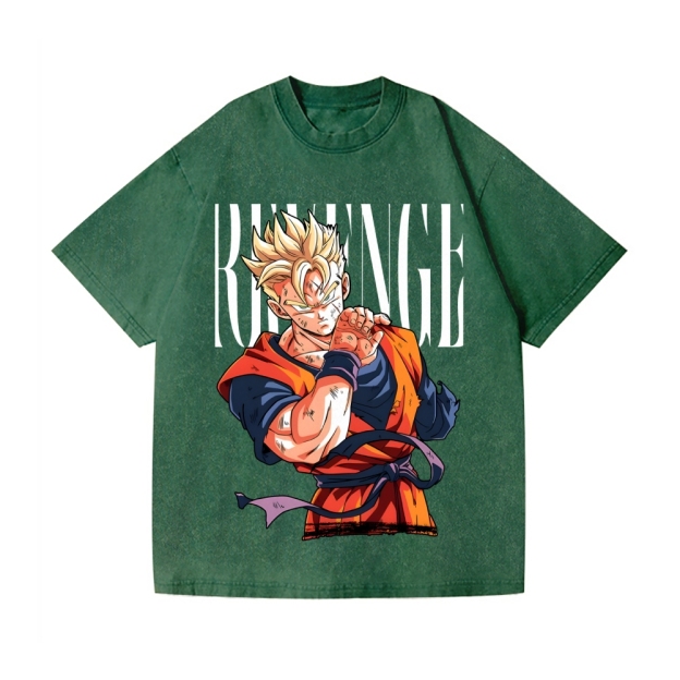 Unisex Dragon Ball Z Gohan Printed Washed Tee
