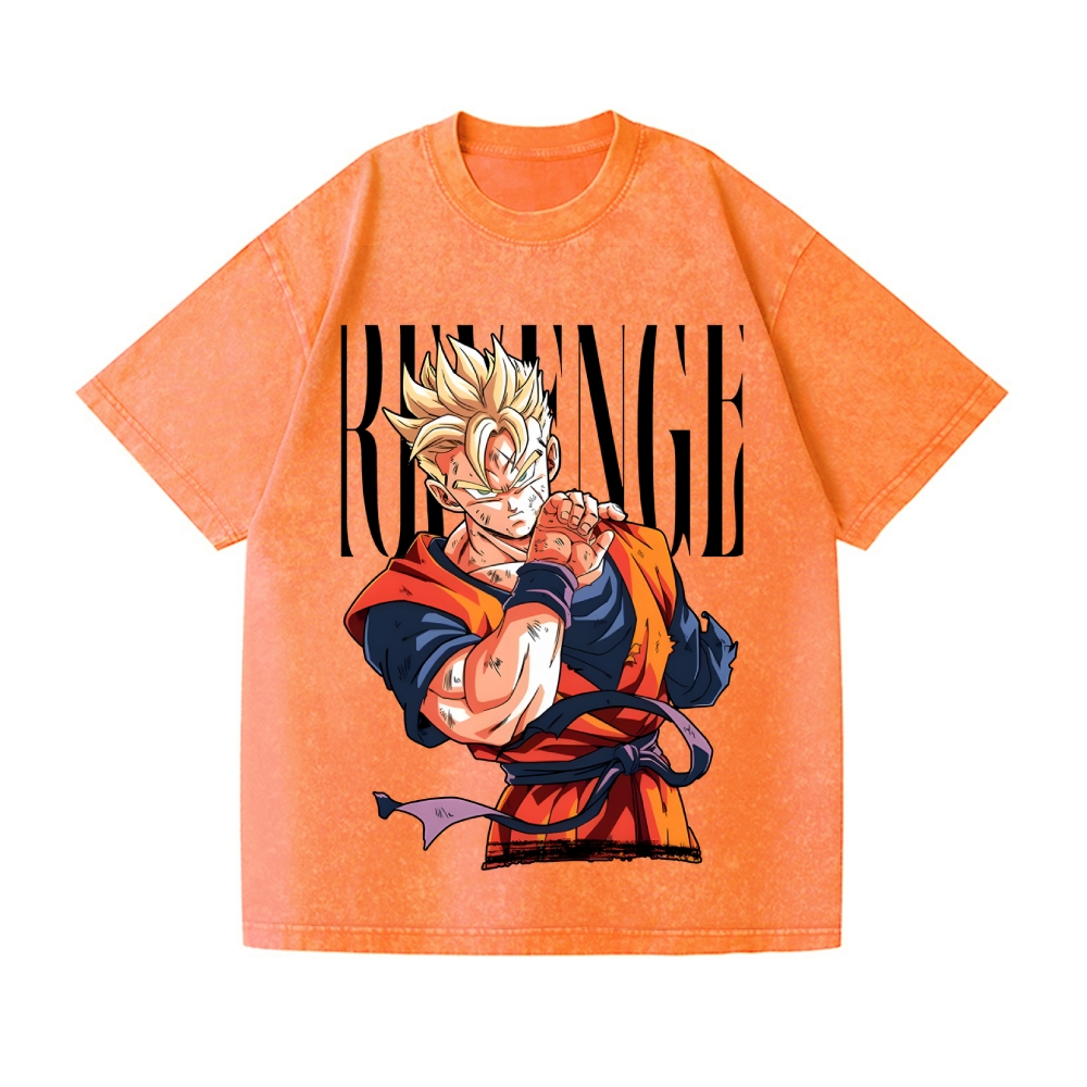 Unisex Dragon Ball Z Gohan Printed Washed Tee