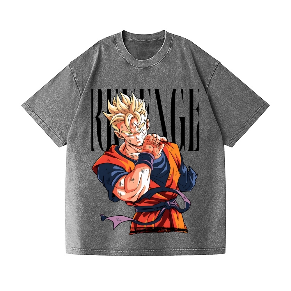 Unisex Dragon Ball Z Gohan Printed Washed Tee