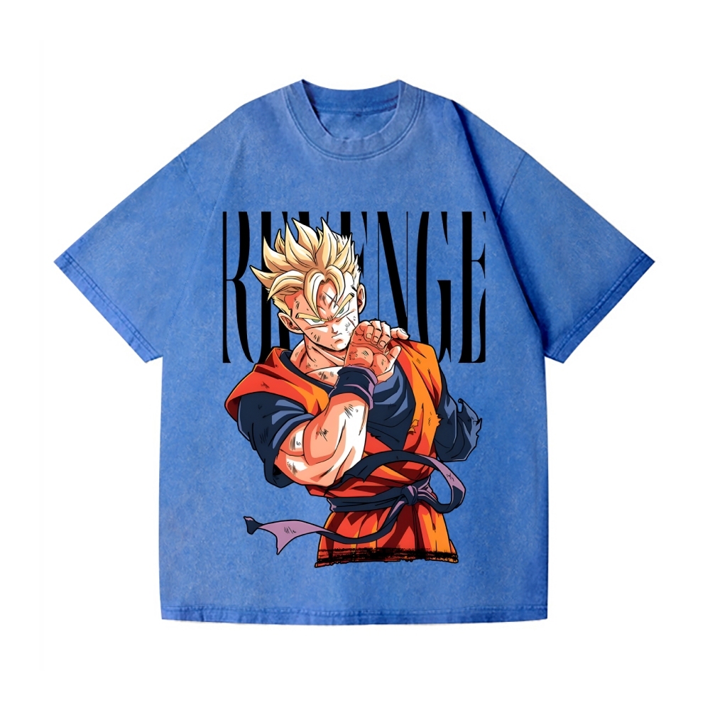 Unisex Dragon Ball Z Gohan Printed Washed Tee