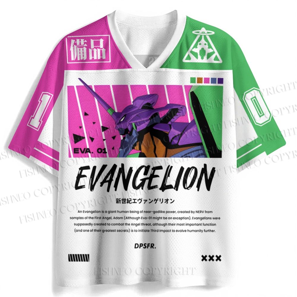Neon Genesis Evangelion Unit 01 Jersey Shirts