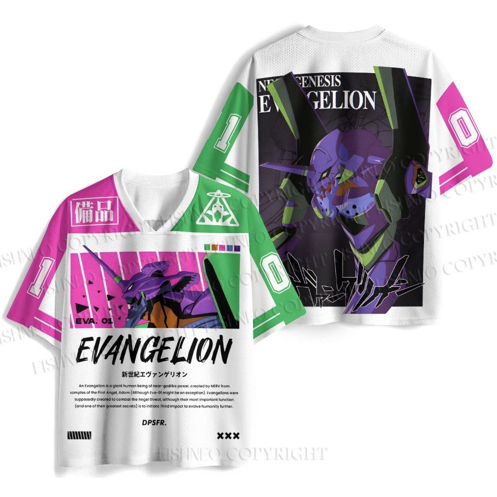 Neon Genesis Evangelion Unit 01 Jersey Shirts