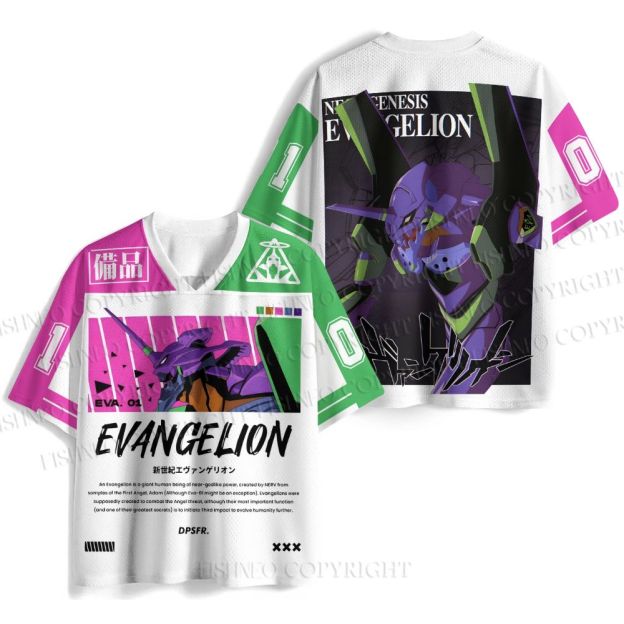 Neon Genesis Evangelion Unit 01 Jersey Shirts