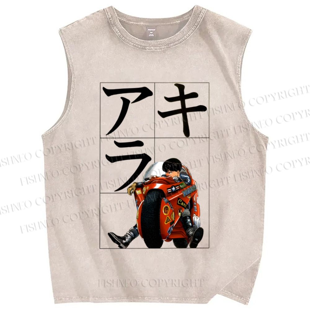 Unisex Akira Kaneda Printed Washed Tank Top