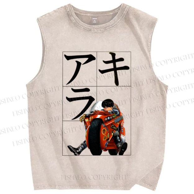 Unisex Akira Kaneda Printed Washed Tank Top
