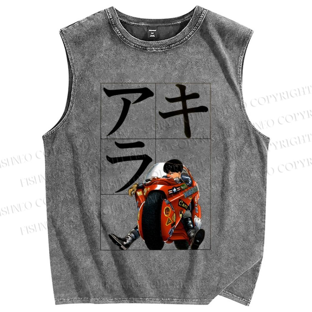 Unisex Akira Kaneda Printed Washed Tank Top