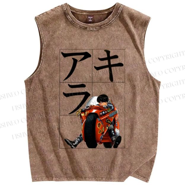 Unisex Akira Kaneda Printed Washed Tank Top