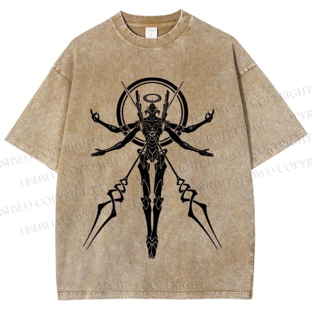 Unisex Neon Genesis Evangelion Printed Washed Tee