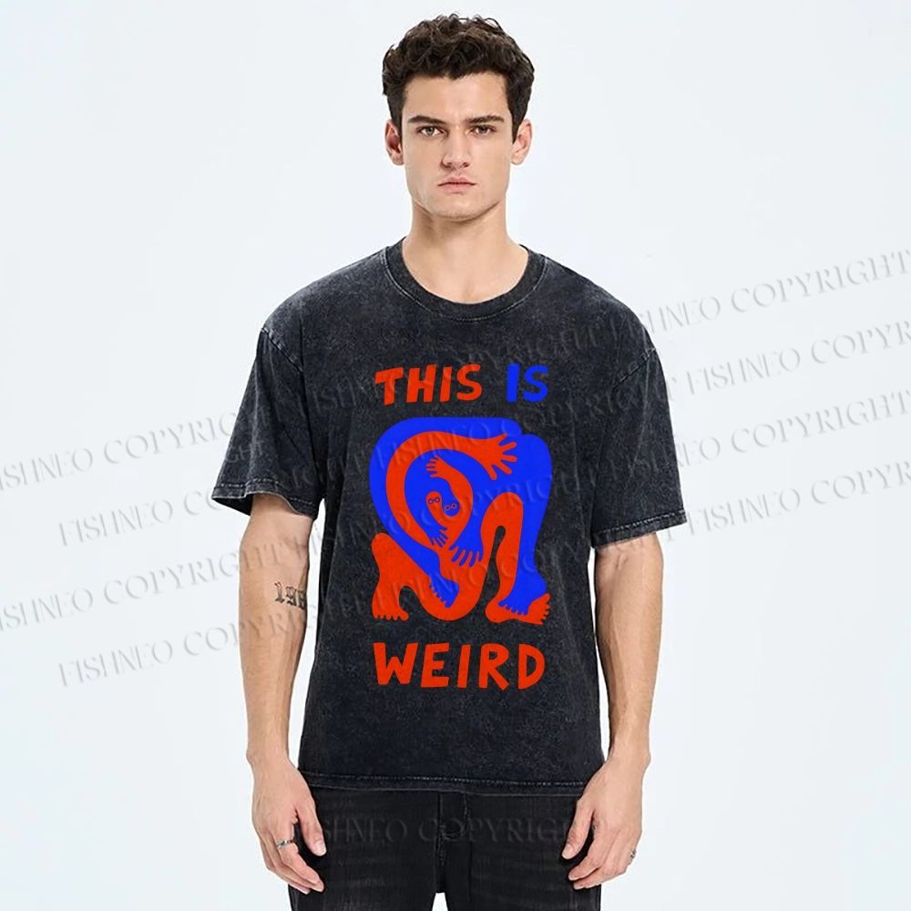 Unisex This Is Weird Printed Washed Tee