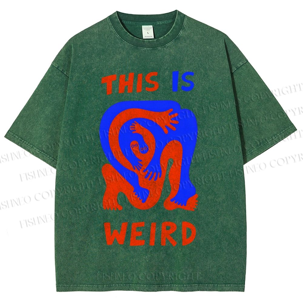 Unisex This Is Weird Printed Washed Tee