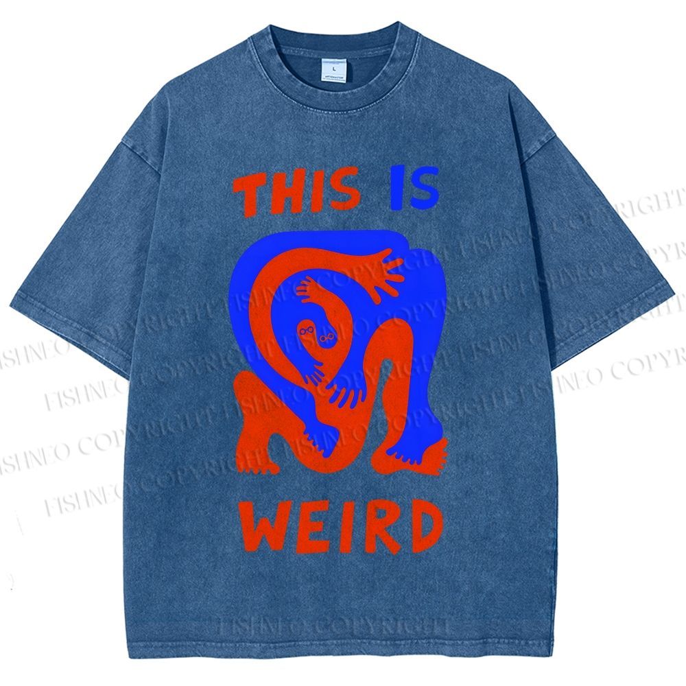 Unisex This Is Weird Printed Washed Tee