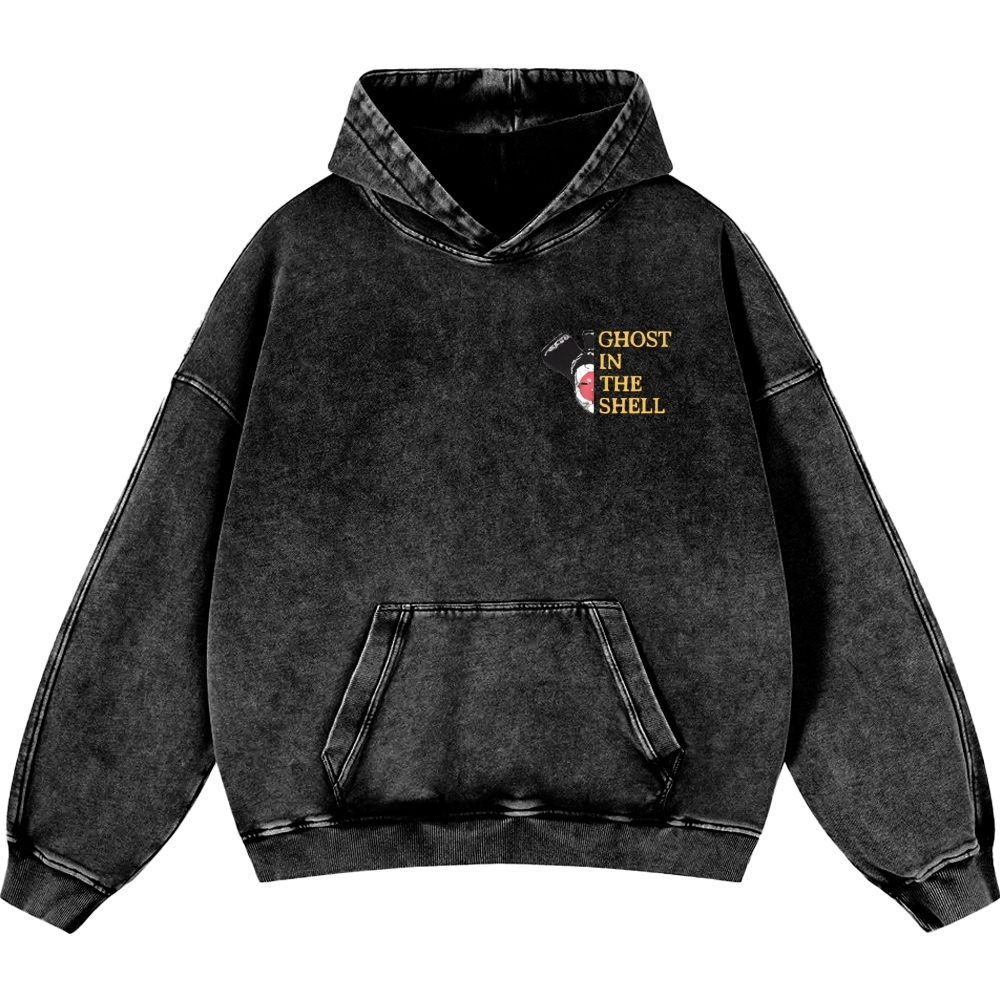 Ghost in the Shell Geisha Vintage Washed Cotton Back Art Hoodie