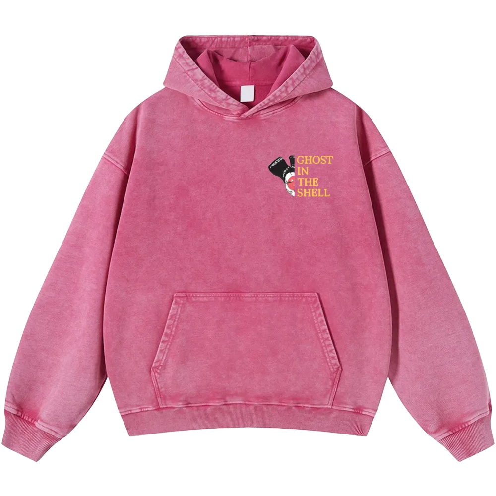 Ghost in the Shell Geisha Vintage Washed Cotton Back Art Hoodie