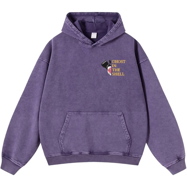 Ghost in the Shell Geisha Vintage Washed Cotton Back Art Hoodie