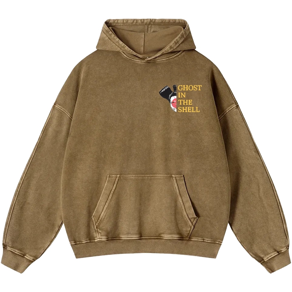 Ghost in the Shell Geisha Vintage Washed Cotton Back Art Hoodie