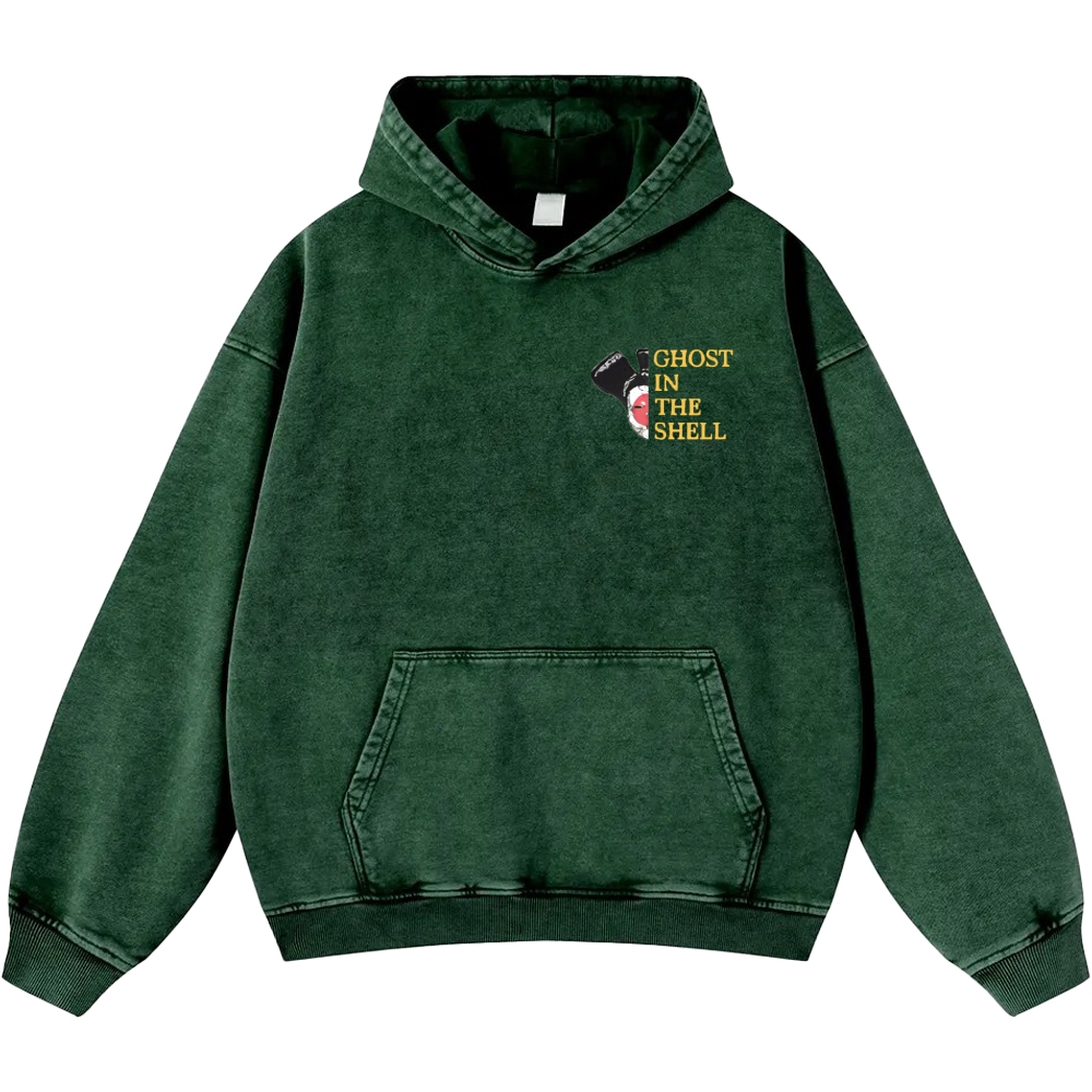 Ghost in the Shell Geisha Vintage Washed Cotton Back Art Hoodie